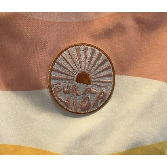 Pure Vida Backpack Sunset Colors Good Used Condition Peach Yellow White Aqua - Picture 2 of 8